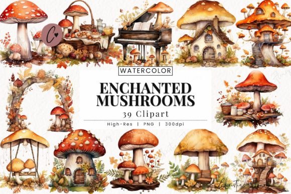 Download Enchanted Mushrooms Clipart, Forest PNG - Mushrooms Collection
