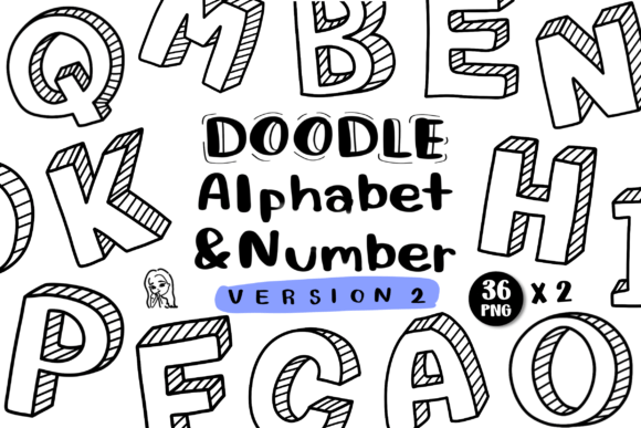 Download Doodle Alphabet &amp; Number, Text, School - Doodle Collection
