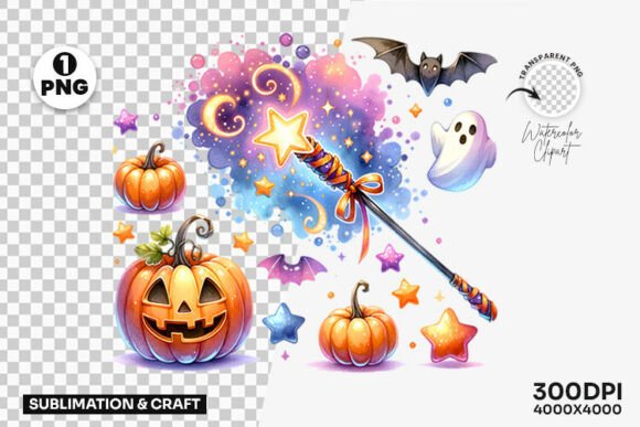 Download Halloween Pastel Magic Wand Pumpkin - Pastel magic Collection