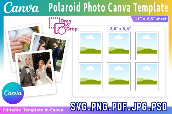 Download Polaroid Photo Canva Editable Template - Hot Collection