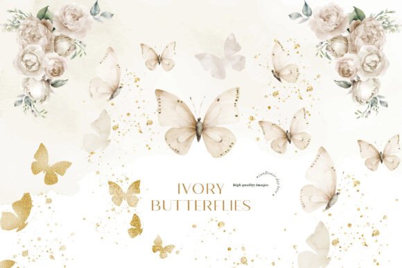 Download Ivory White Butterflies Flower Clipart - Flower clipart Collection