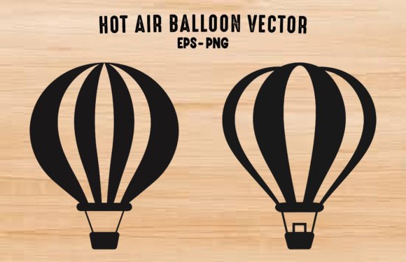 Download Hot Air Balloon Vector Black Silhouettes - Hot Collection